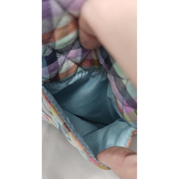 Vera Bradley Saddle Turnlock Crossbody Shoulder Bag Multicolor Gingham Plaid - Picture 7 of 11